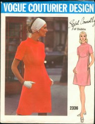 2336 SYBIL CONNOLLY SHORT COLLAR SS A-DRESS PATTERN  10, 12